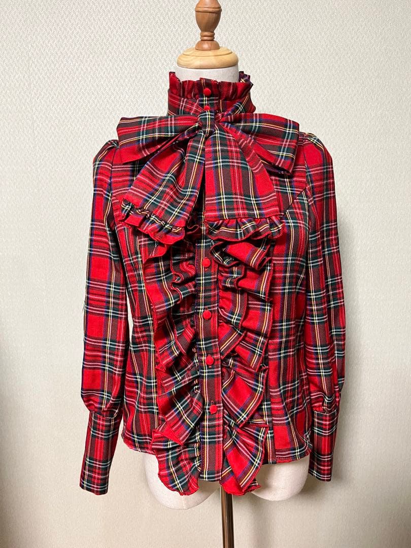 CATCOCOONクラシカルドール 長袖 セットアップ チェック ブラウス