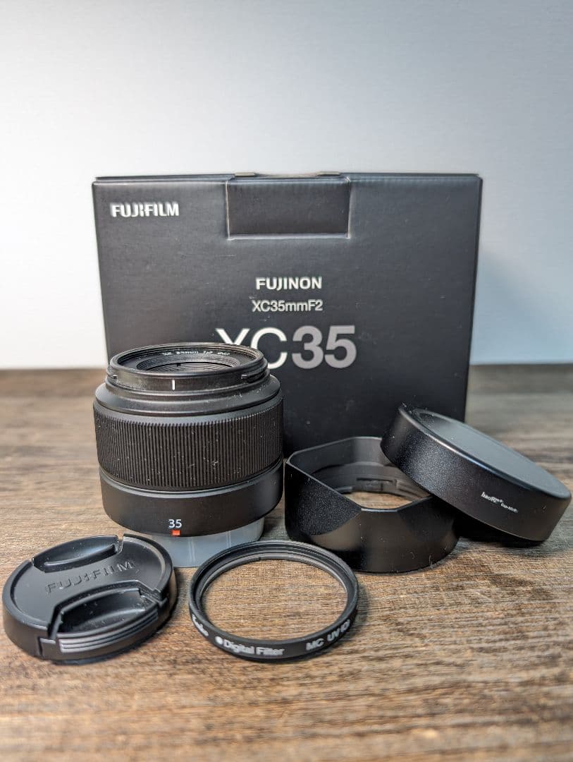 FUJIFILM交換レンズ xc35 35mmf2レンズ 角型レンズフード付き - メルカリ