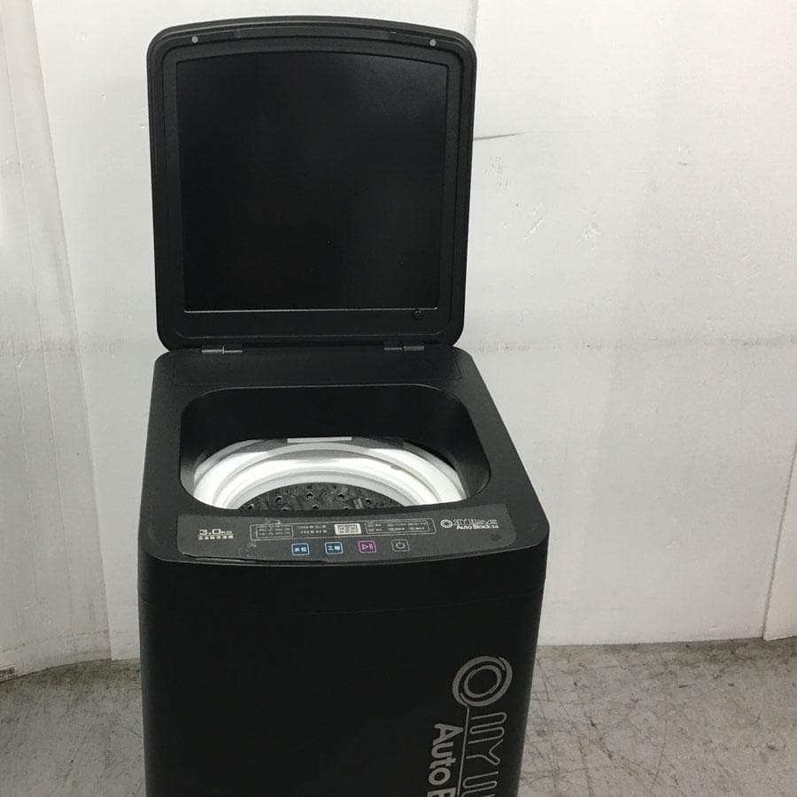 小型全自動洗濯機3.0kg洗い MyWAVE・オートブラック3.0 - メルカリ