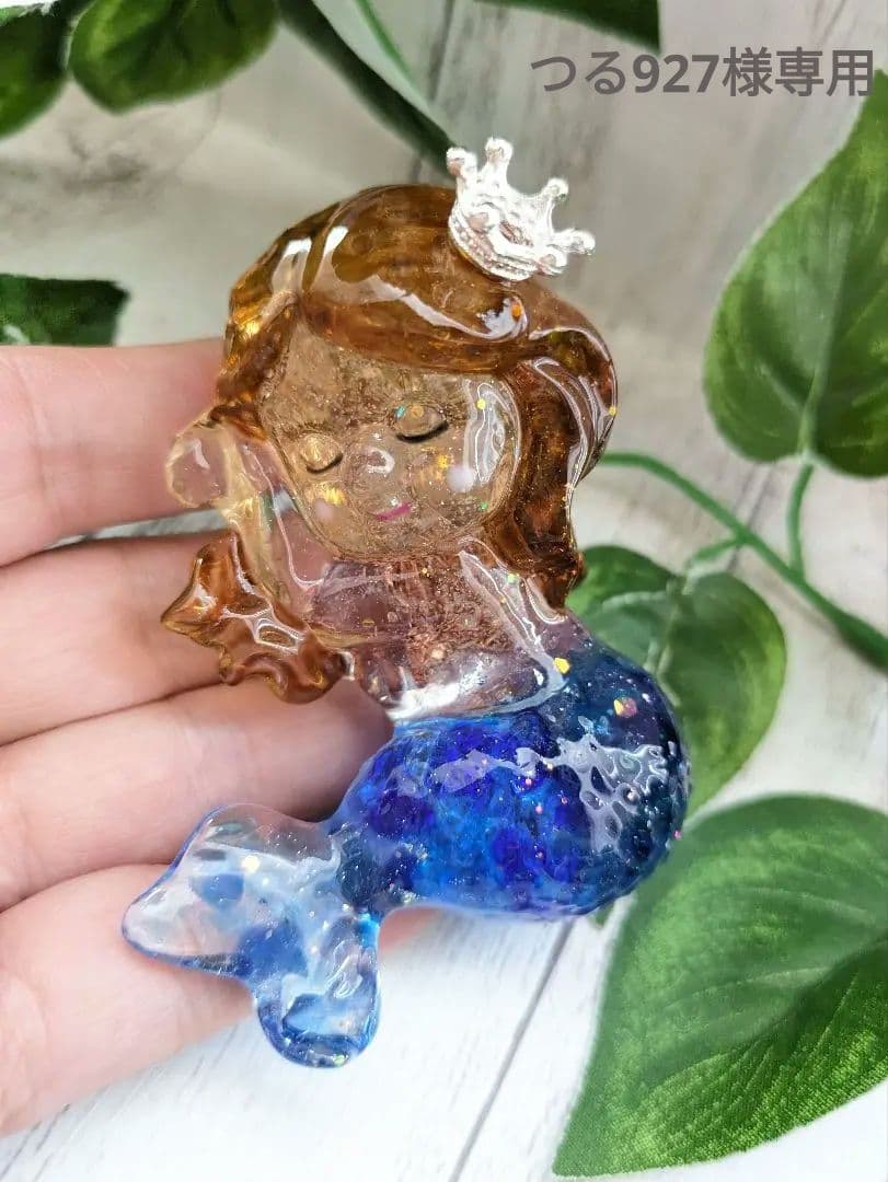 【つる927】ウルトラマリンの人魚ちゃん形オルゴナイト☆他９点 つる927】ウルトラマリンの人魚ちゃん形オルゴナイト☆他9点 つる927