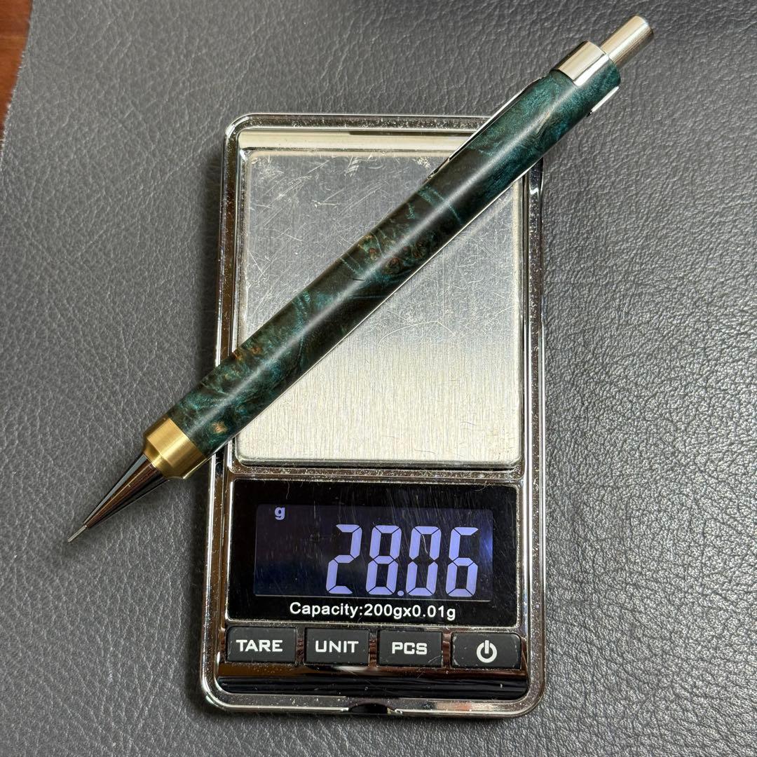 121楓瘤スタビ木製シャーペン強低重心R 真鍮