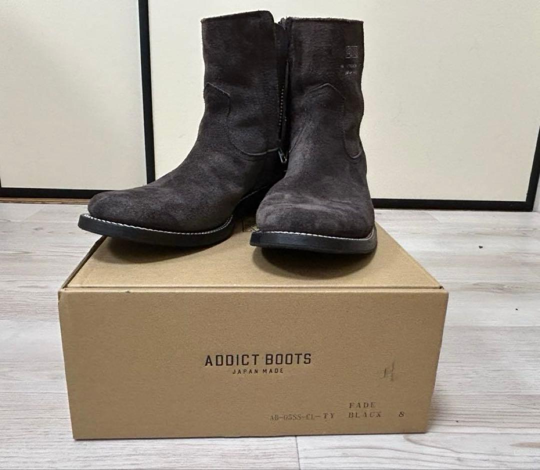 アディクトクローズ AB-05SS-CL addict clothes | ab-05ss-cl steersuede zip western boots - mustard