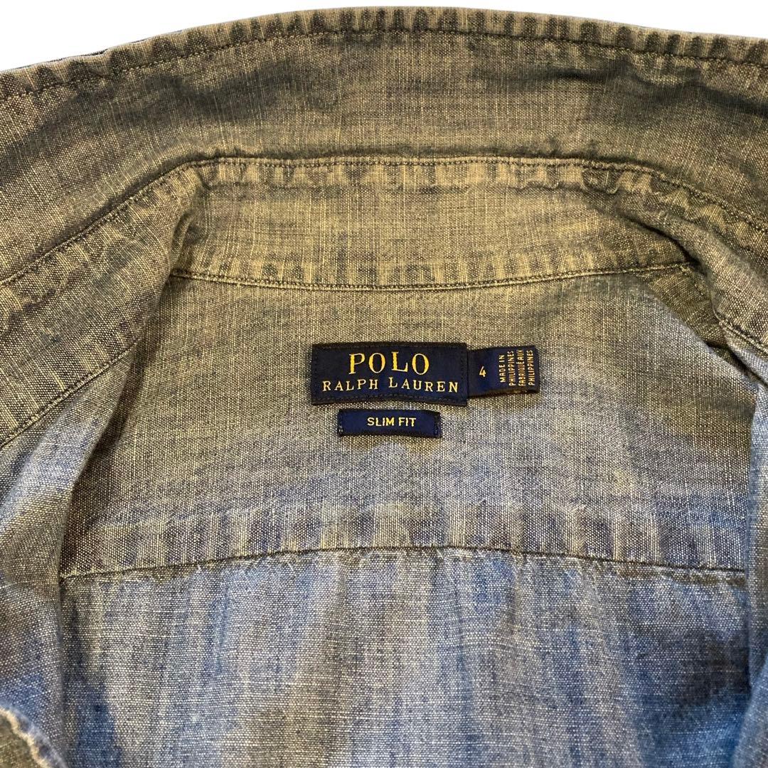 良品】ポロラルフローレン 人気定番マルチポニーダンガリーシャツ M