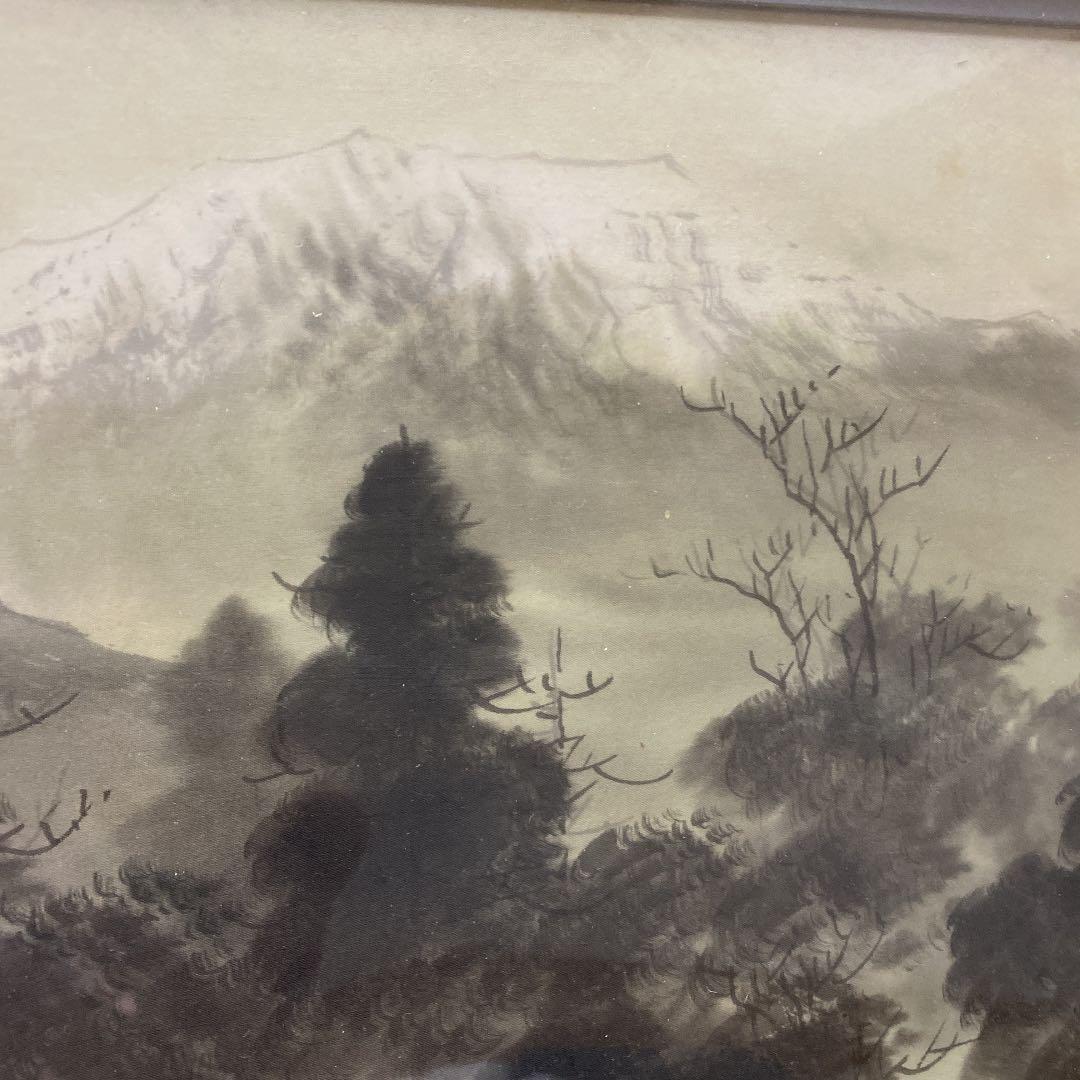 横山清汀 【水墨山水】 額縁入り - メルカリ