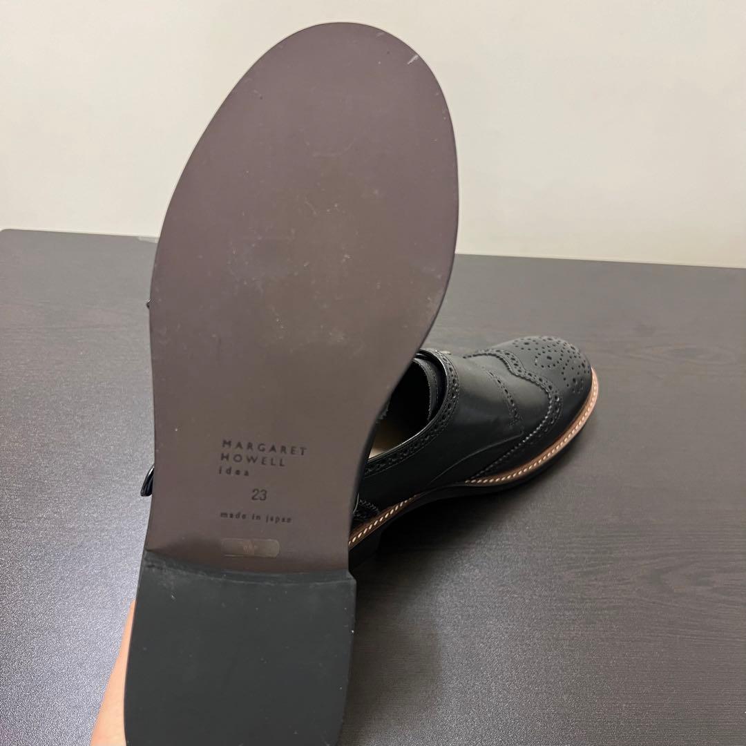 新品MARGARET HOWELL ダブルモンクストラップ 23ブラック革靴 - メルカリ