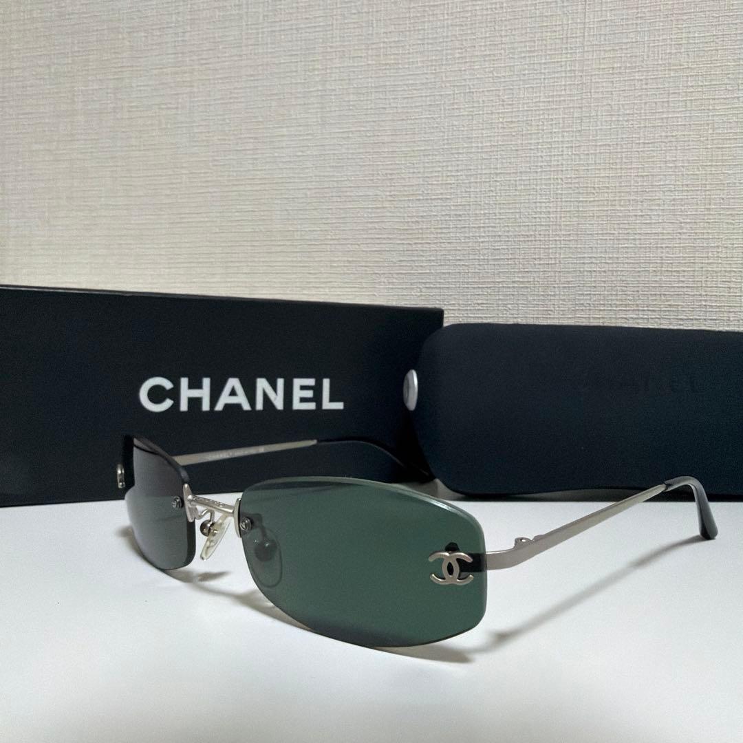 CHANEL ココマーク グレー サングラス　縁無し 楽天市場】CHANEL シャネル サングラス ココマーク グレー