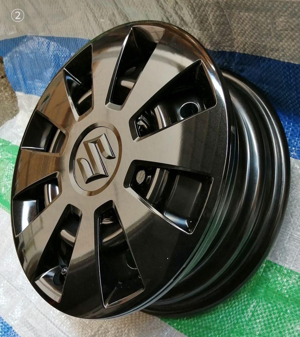 ❪スズキエブリイ“ブラック”パッケージ❫ ホイール▪キャップ12インチ4本セット