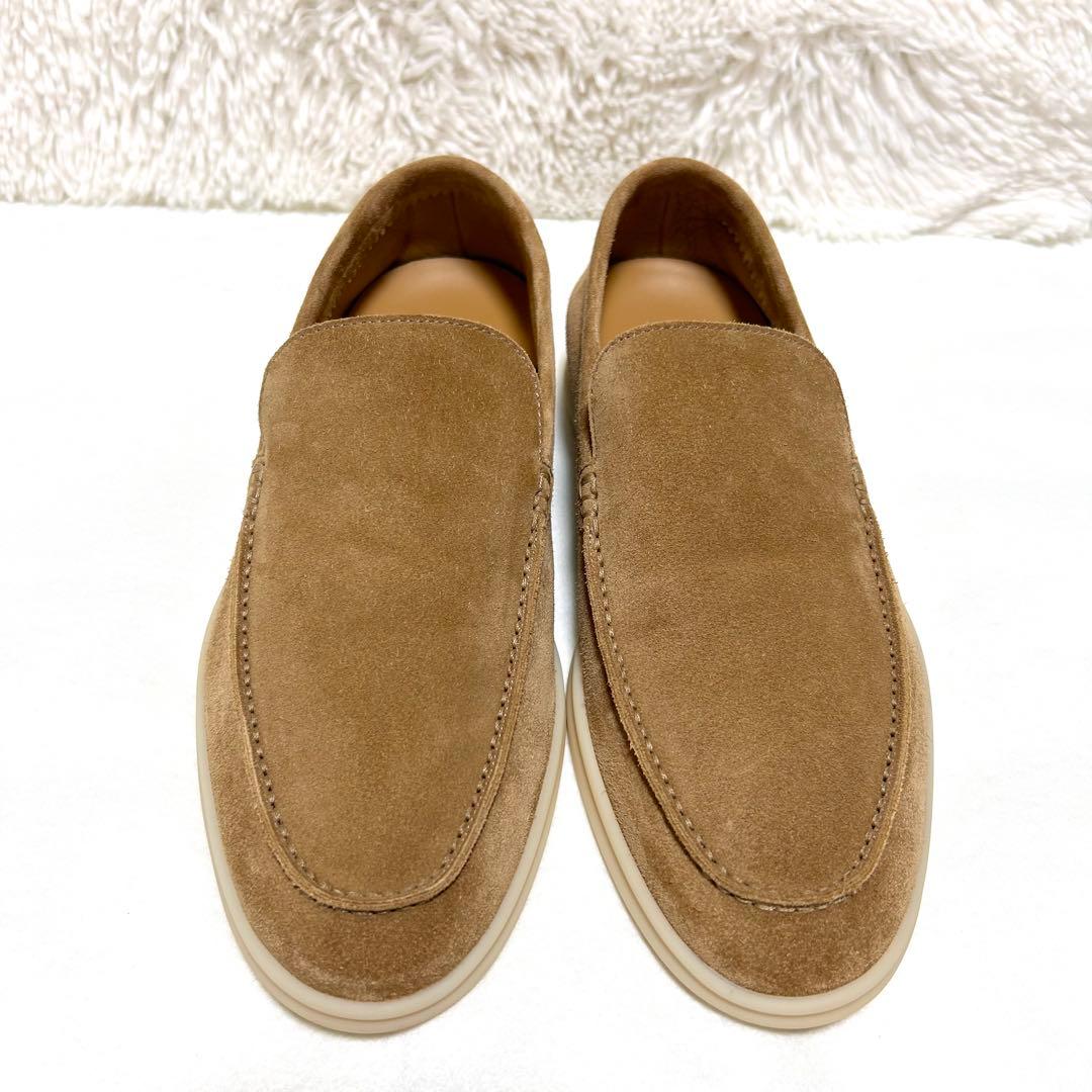 極美品 ロロピアーナ サマーウォーク モカシン スリッポン スエード 41