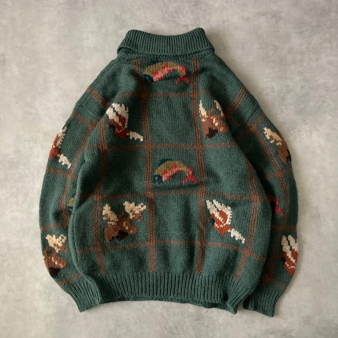 トップス 1980s L.L.Bean HALF ZIP WOOL KNIT