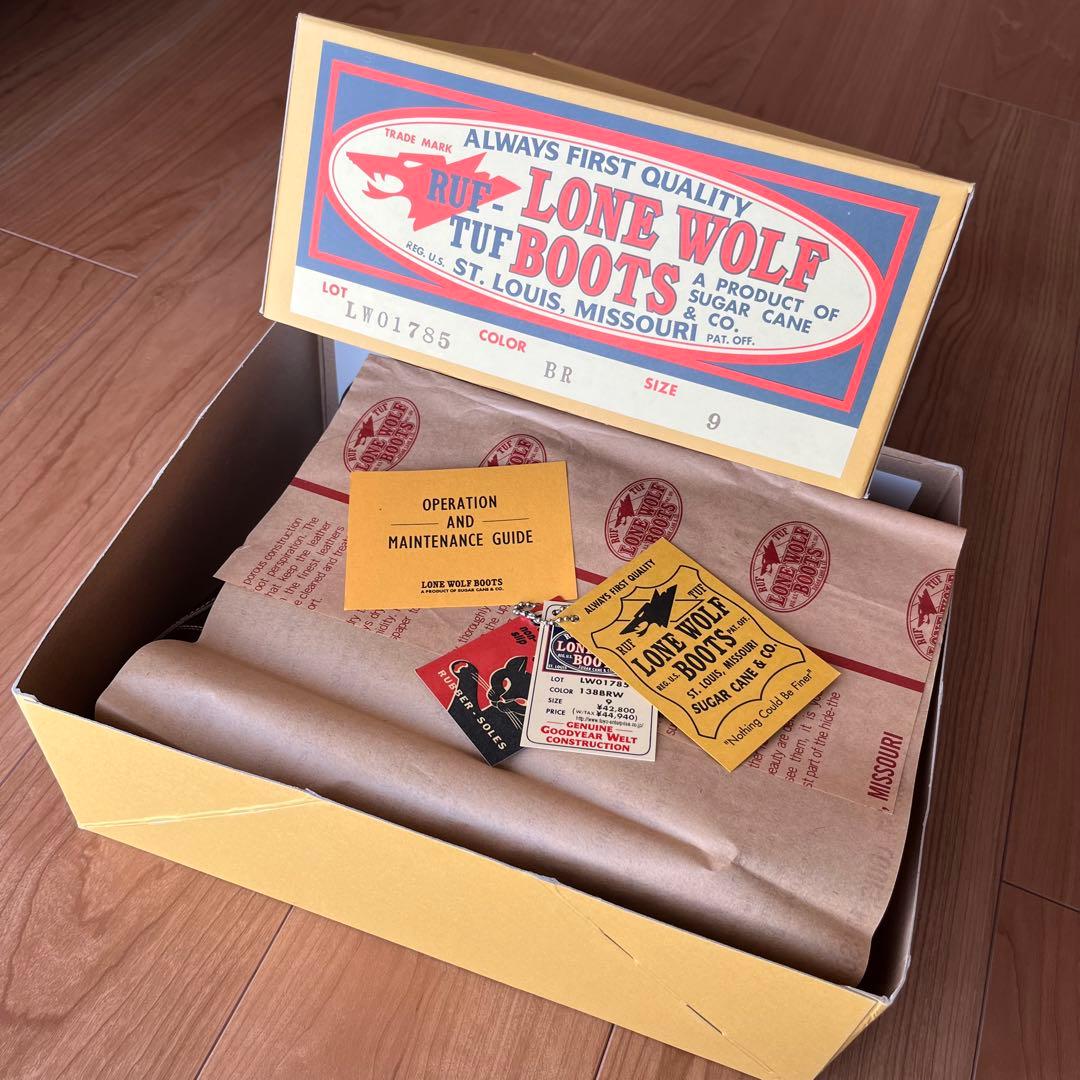 新品同様】ロン・ウルフLONEWOLF ワイヤーマンブーツ サイズ9 ブラウン