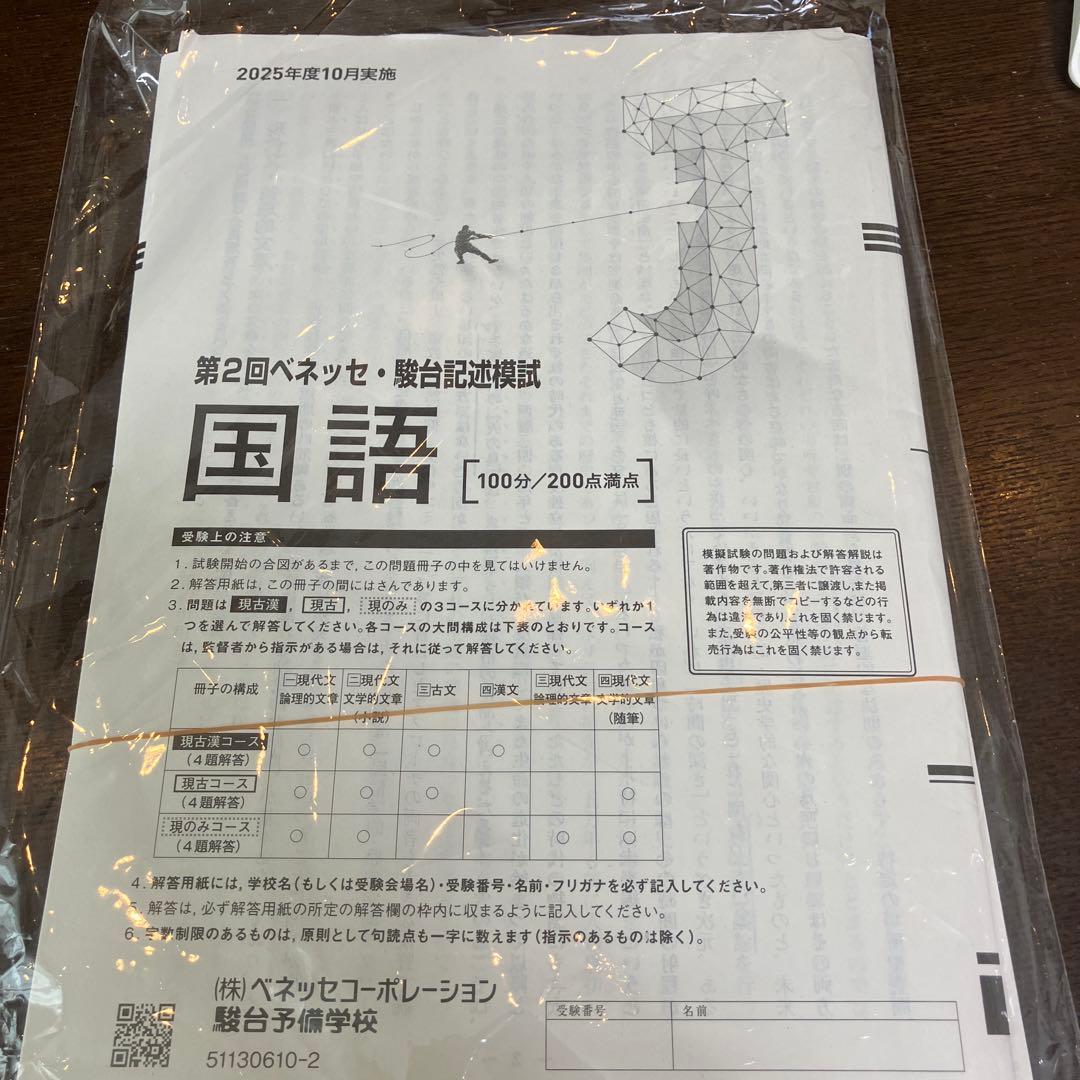 第2回ベネッセ・駿台記述模試 高校三年生用 - メルカリ