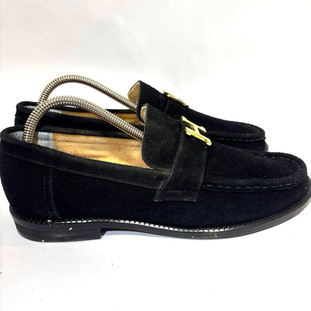 ✨人気✨　エルメス　HERMES モカシン　スウェード　ブラック　23.5cm