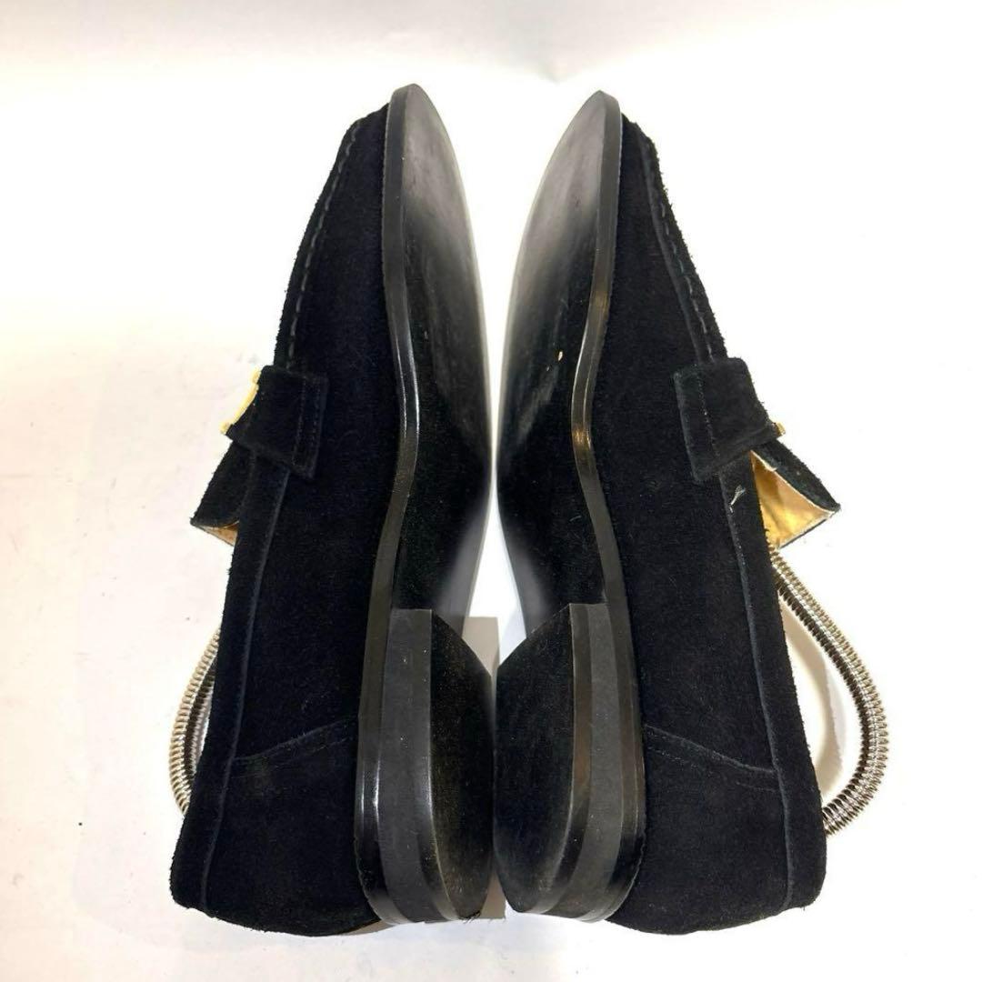 ✨人気✨　エルメス　HERMES モカシン　スウェード　ブラック　23.5cm