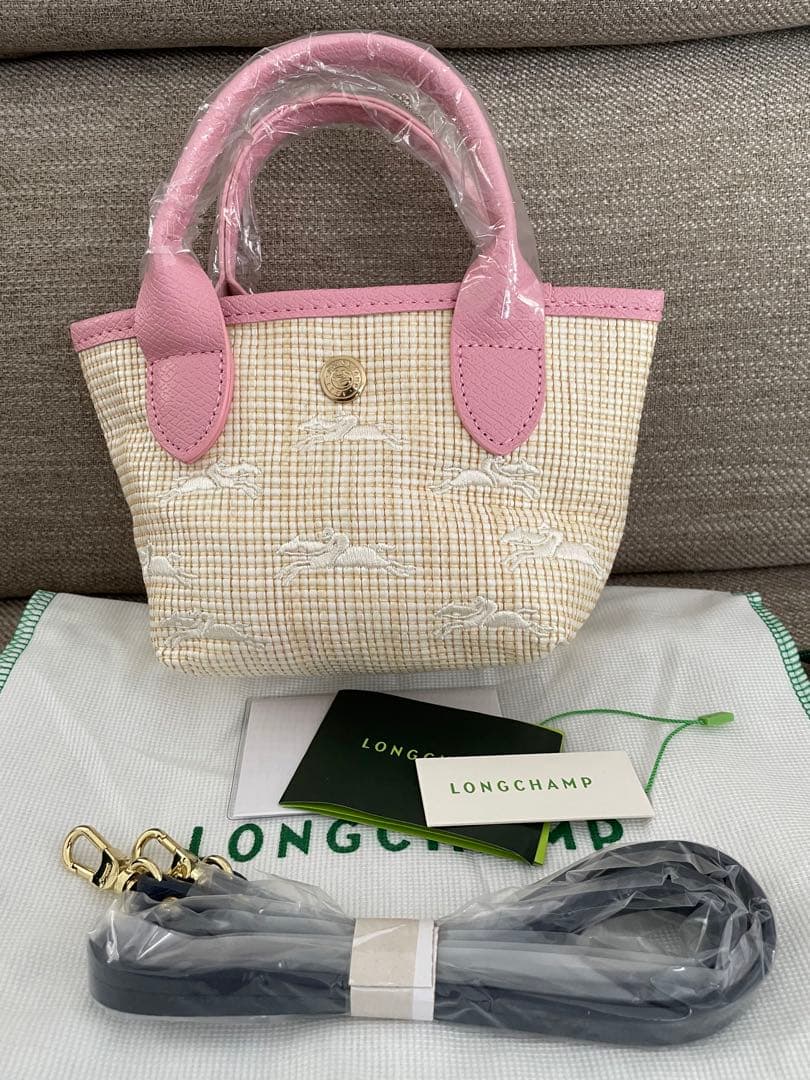 ロンシャン ル パニエ プリアージュ ミニXS トップ かごバッグ ピンク