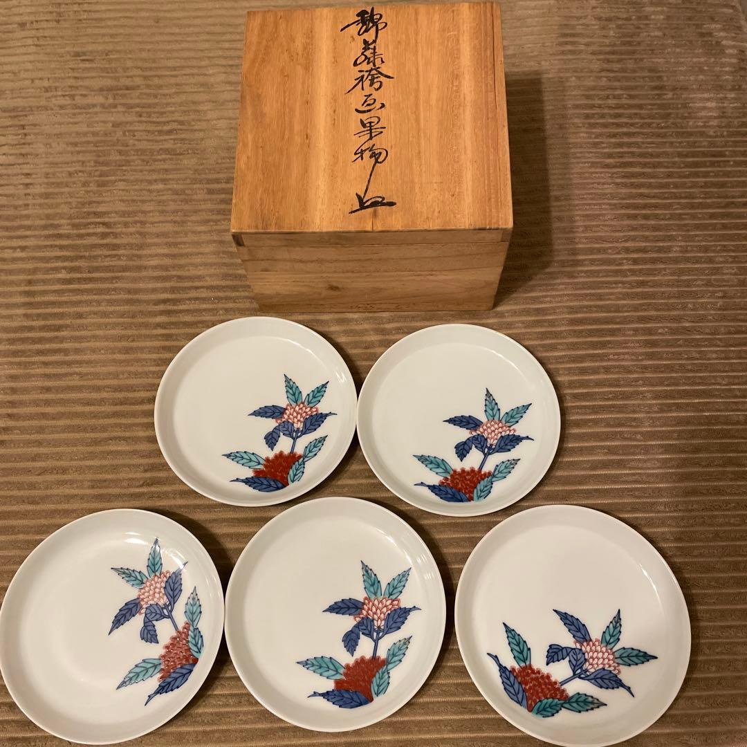 人間国宝 今泉今右衛門窯造 錦藤袴絵皿 5枚 有田焼 - メルカリ
