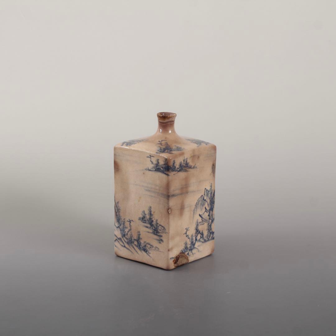 染付 角徳利 古美術 酒器 古道具 アンティーク 徳利 - メルカリ