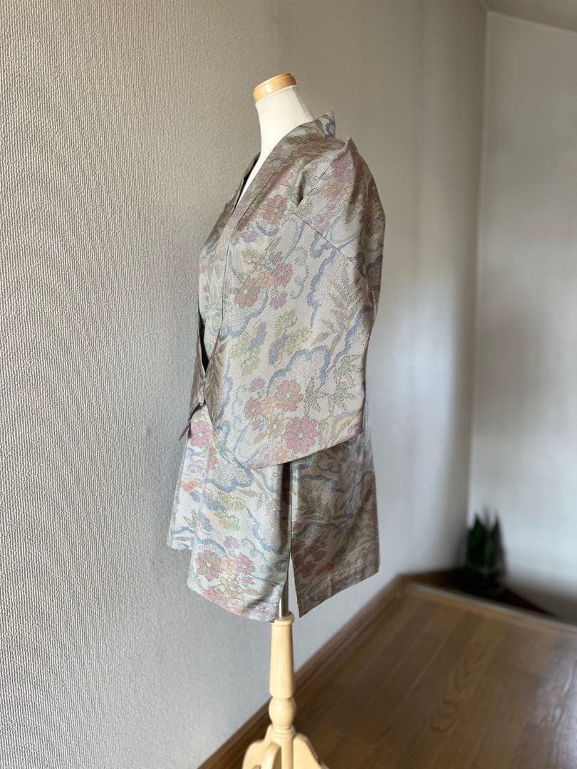 まみこ様♡本場奄美大島紬 作務衣　登録商標付き　古典華（秋竹梅）大人お洒落上衣