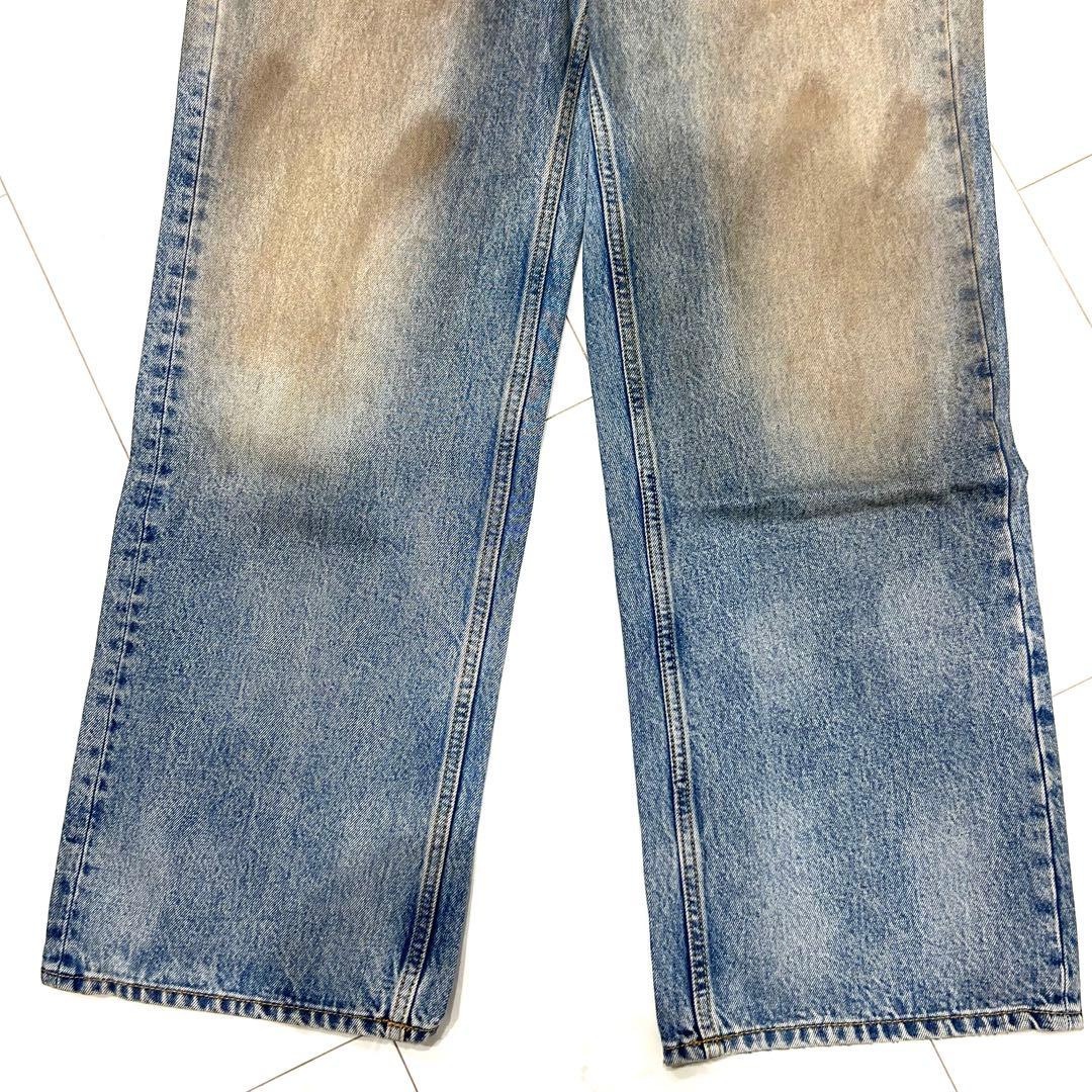 ZARA ヴィンテージ加工バギーフィットジーンズ アクネ風 メンズ - メルカリ