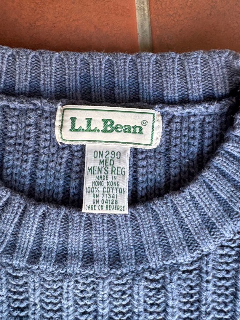 90s L.L.Been コットンニット　ボックスシルエット　短丈