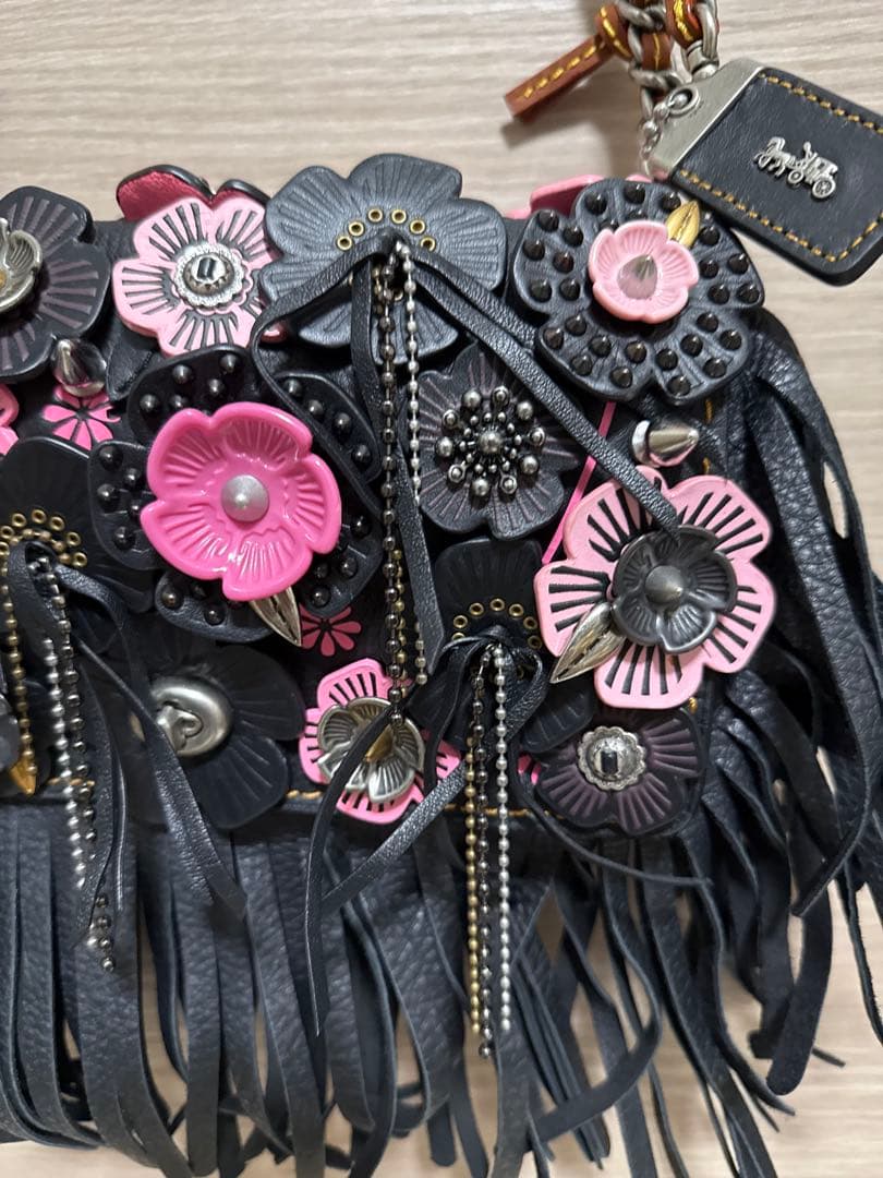 美品】COACH ティーローズ フリンジ ディンキー 3wayショルダーバッグ