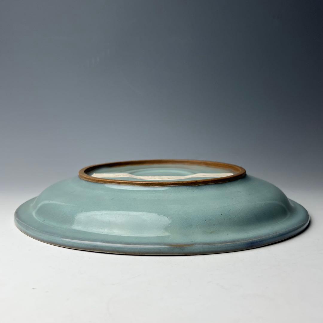 優美 鈞窯 天藍釉紫斑大盤 北宋至金 桐箱付 中国美術 古玩 - メルカリ