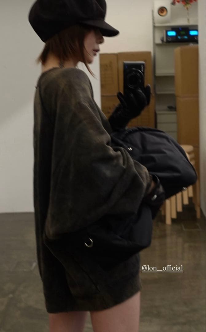 新品未使用lon ロンTWO SIDE SWEATSHIRT#04カーキブラウン - メルカリ