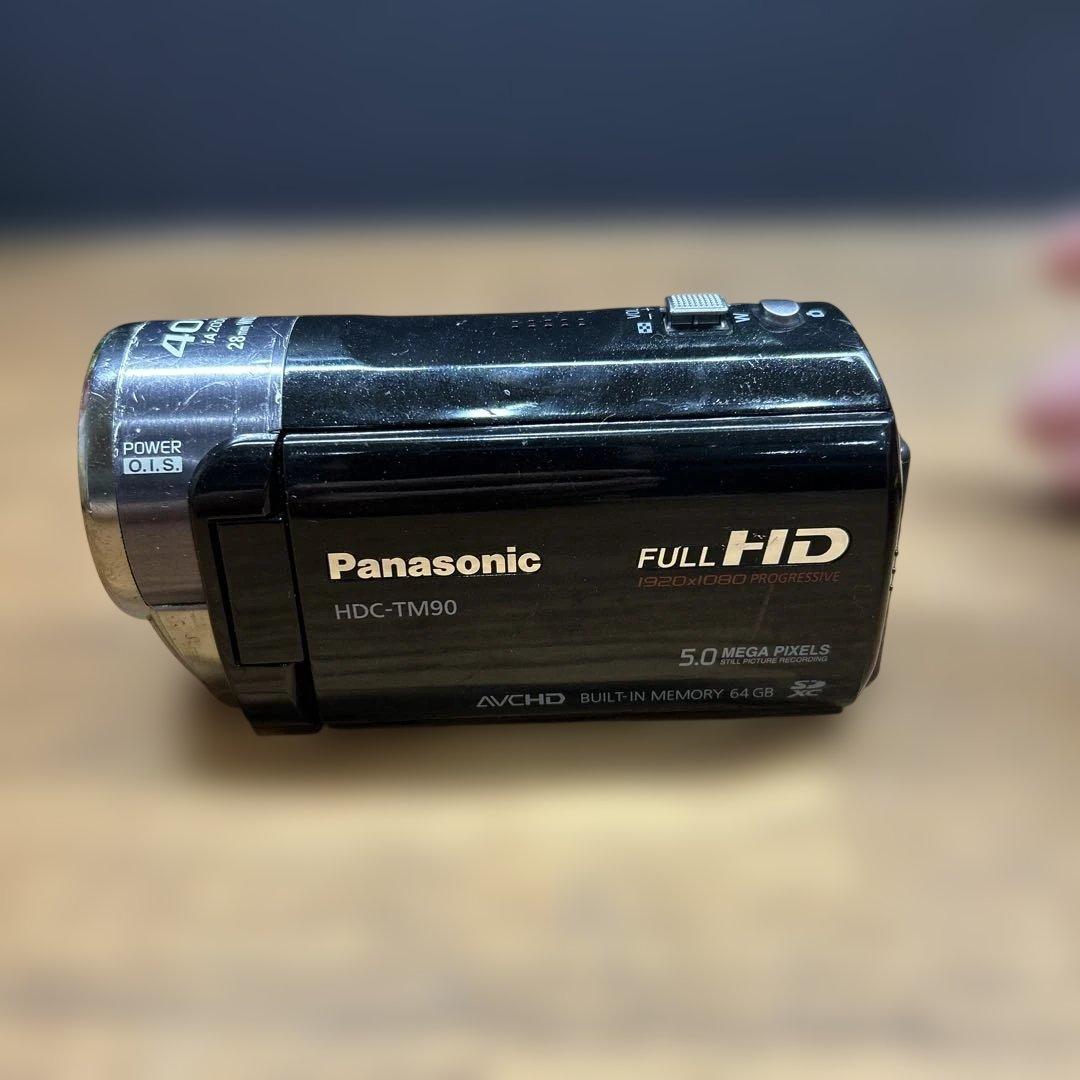 Panasonic ビデオカメラ HDC-TM90 64G内蔵 純正バッテリー付 - メルカリ