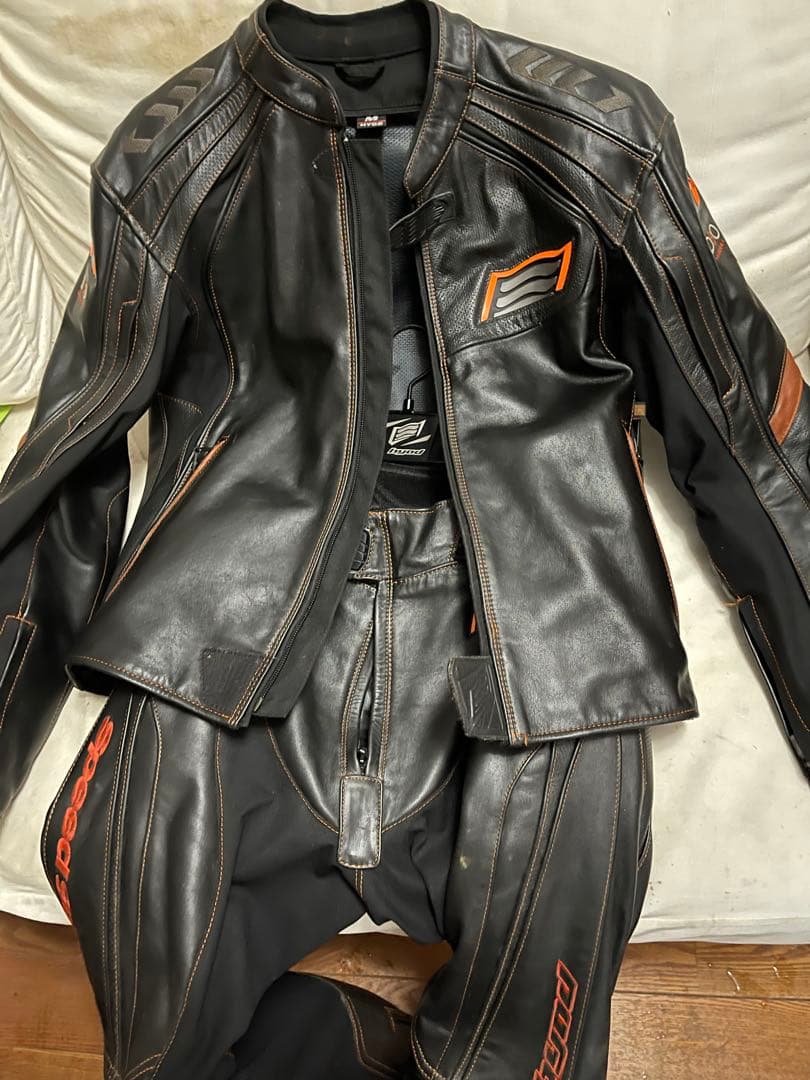 hyodoレザージャケット・ブーツアウトパンツ　サイズＭ HYOD ヒョウドウ ST-Xバイク用レザーパンツ M ブーツアウト - メルカリ