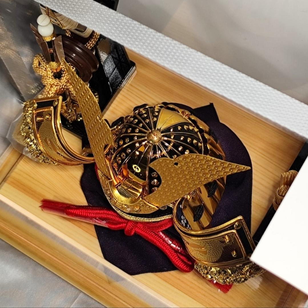 《新品》人形屋ホンポ 五月人形 黒大鍬 h075-aaa-y5-1-b