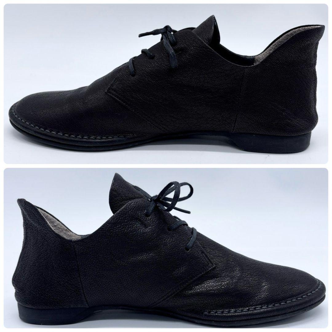 ヨーガンレール レースアップパンプス 革靴 24.5cm レザー 黒 フラット