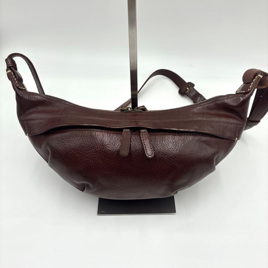 人気 ゲンテン ボディバッグ ショルダーバッグ 三日月 トスカ レザー