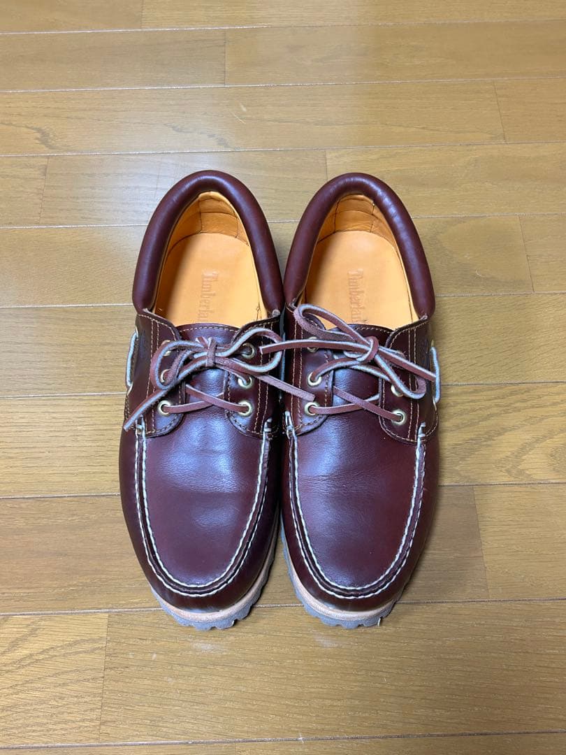 ティンバーランド スリーアイ バーガンディ7.5(25.5cm) 美品