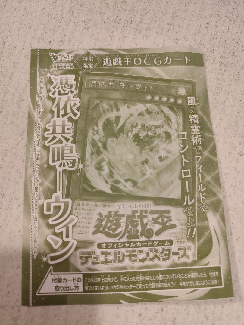 Vジャンプ 付録 遊戯王 憑依共鳴一ウィン 未開封品 2枚 - メルカリ