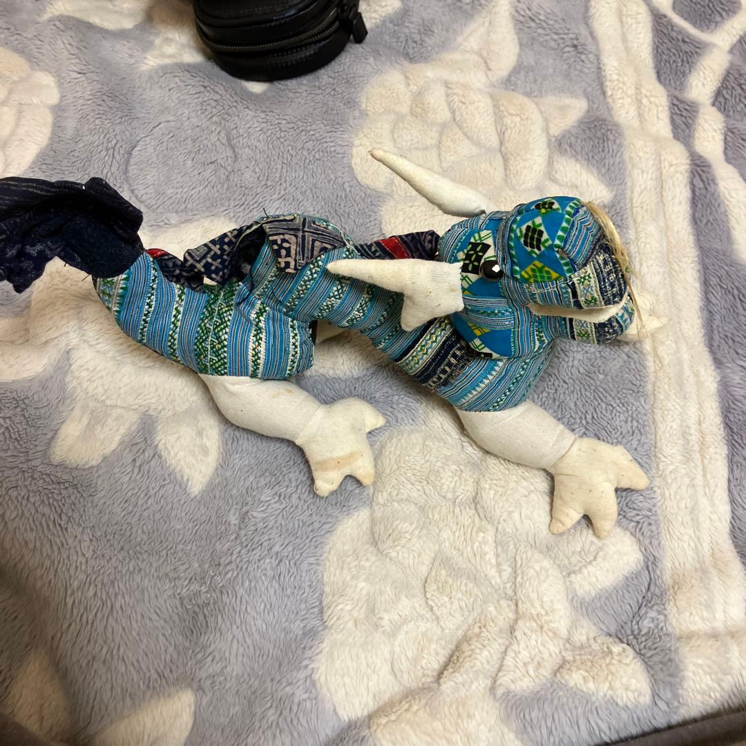 手作りぬいぐるみ（龍） 手乗り龍君新フォルムで完成 緑の体に黄色のたてがみの王道龍君