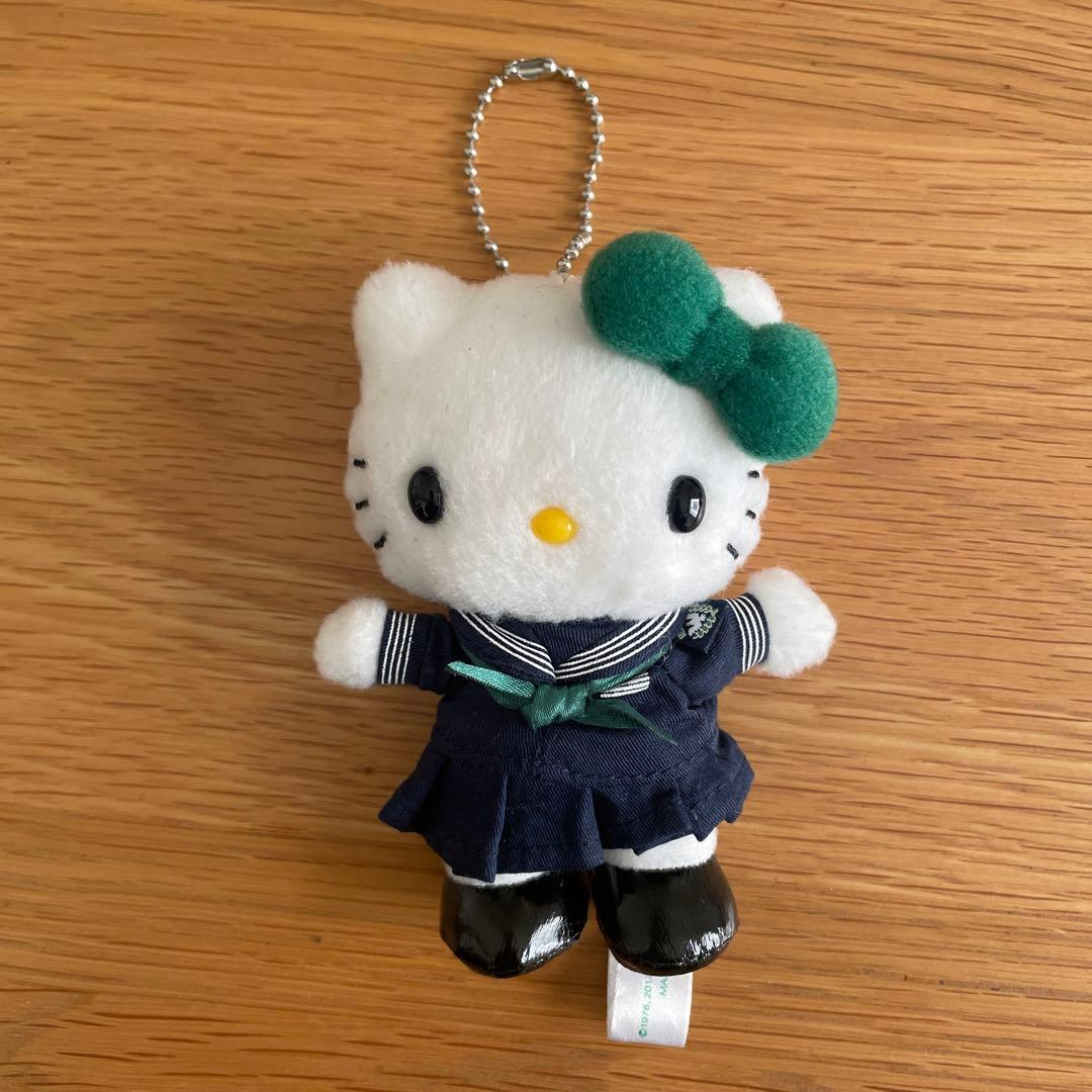 常盤木コラボハローキティ セーラー服 ぬいぐるみ キーホルダー付き