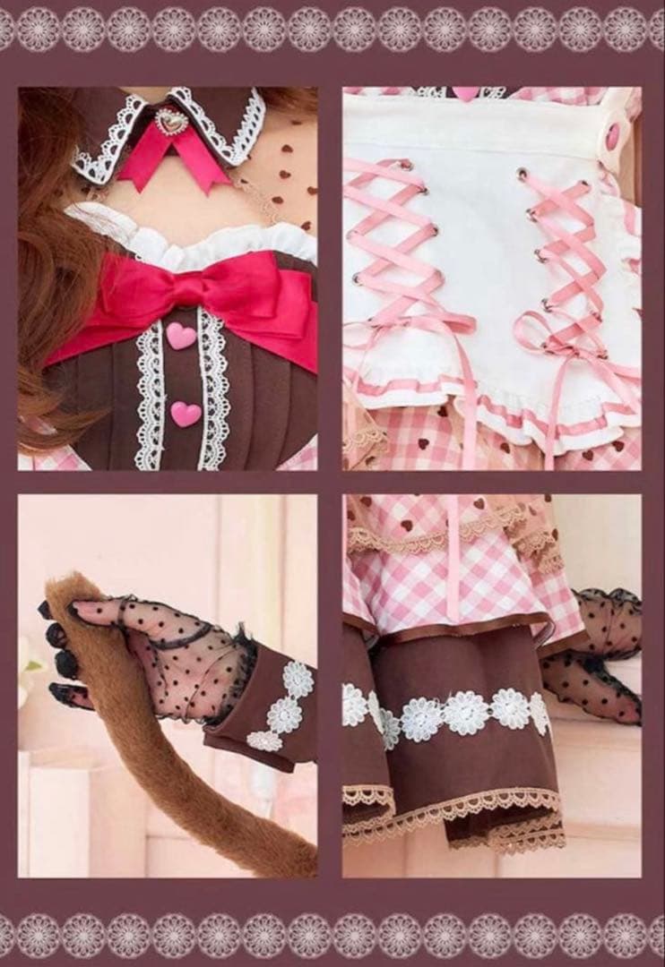 malymoon ラブハートブラウニーキャットメイド バレンタイン コスプレ