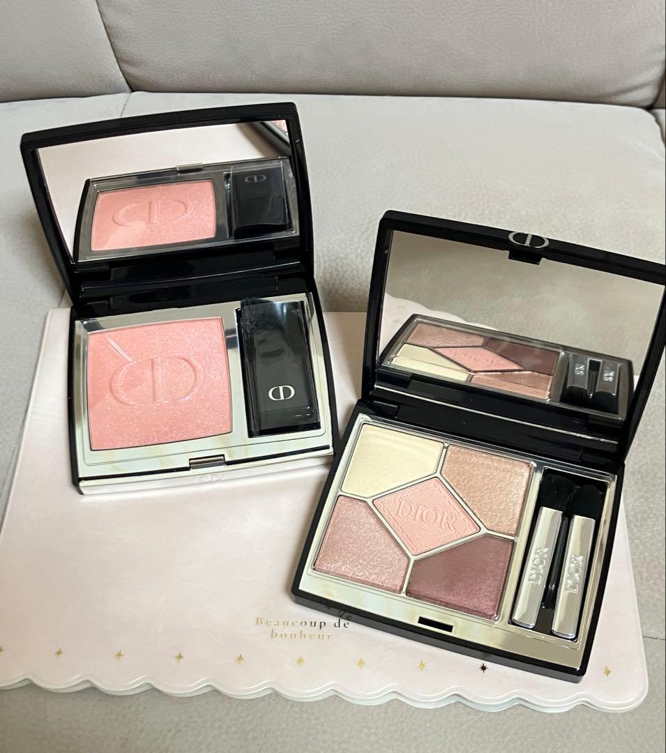 もやこ　ディオール アイシャドウ743 チーク601セット ディオールショウ サンク クルール 743 ローズ チュール / Dior