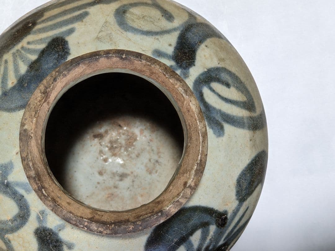 ♢中国陶磁 明時代末 漳州窯 呉須染付 壺 呉州手 置物