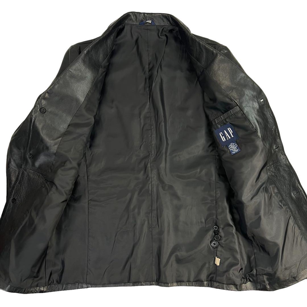 美品 GAP ギャップ 90s vintage レザーテーラードジャケット XS - メルカリ