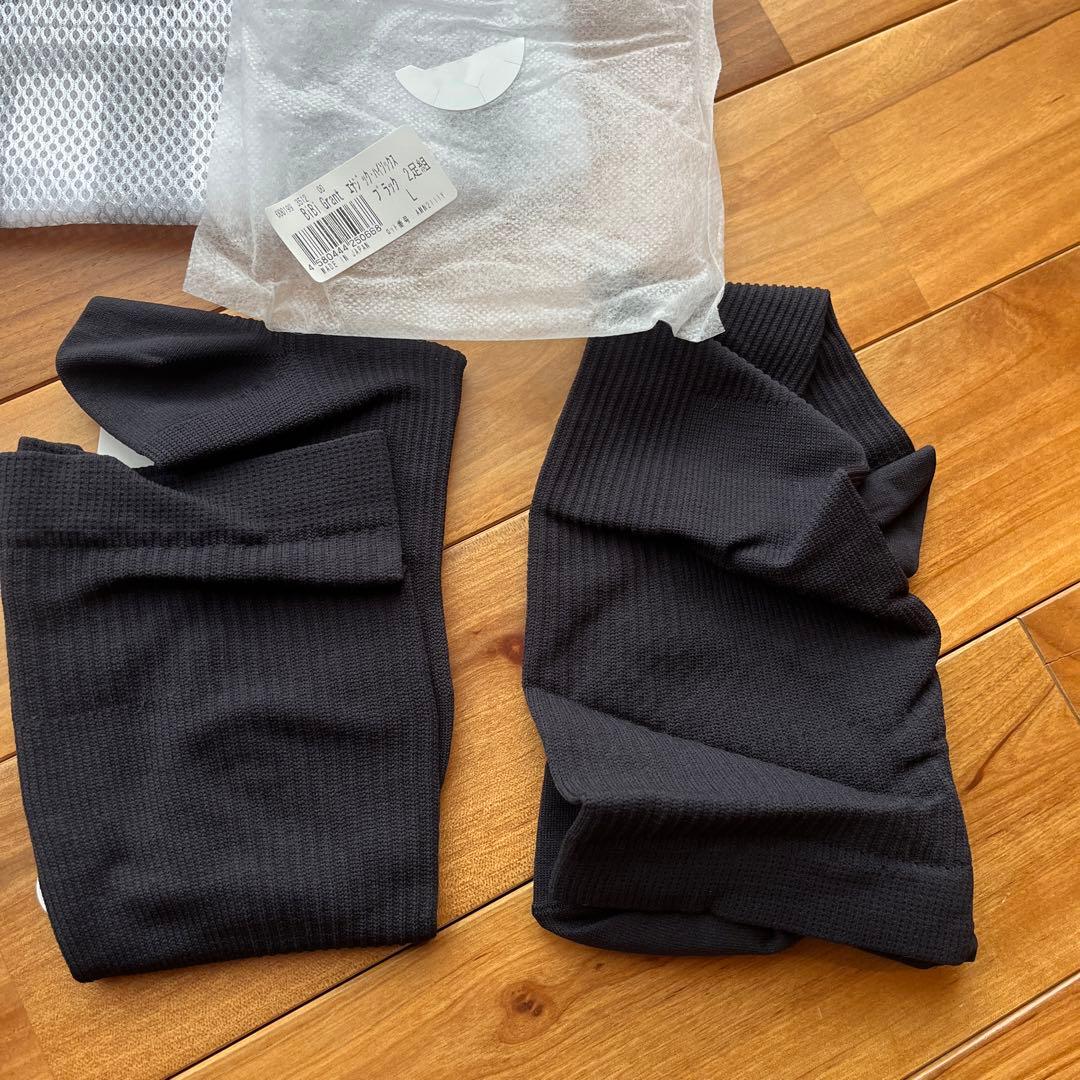 BiBi Grant エナジック ハイソックス ブラック 着圧ソックス 2足 L