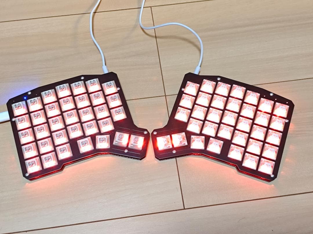 分割キーボード Ergo68 キーキャップ、キースイッチ付き - メルカリ