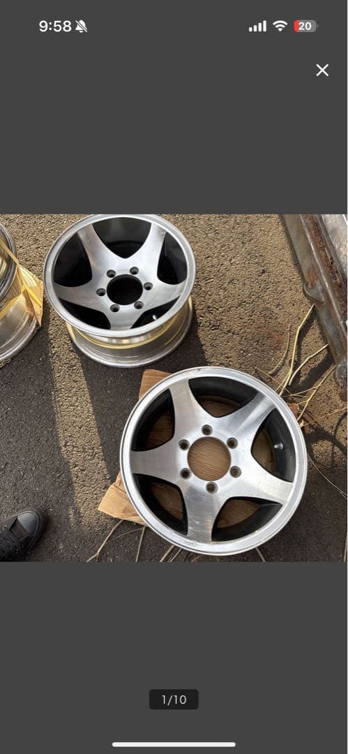 15インチ　6穴　7J -13 　深リム　ハイエース、d21 bots様用