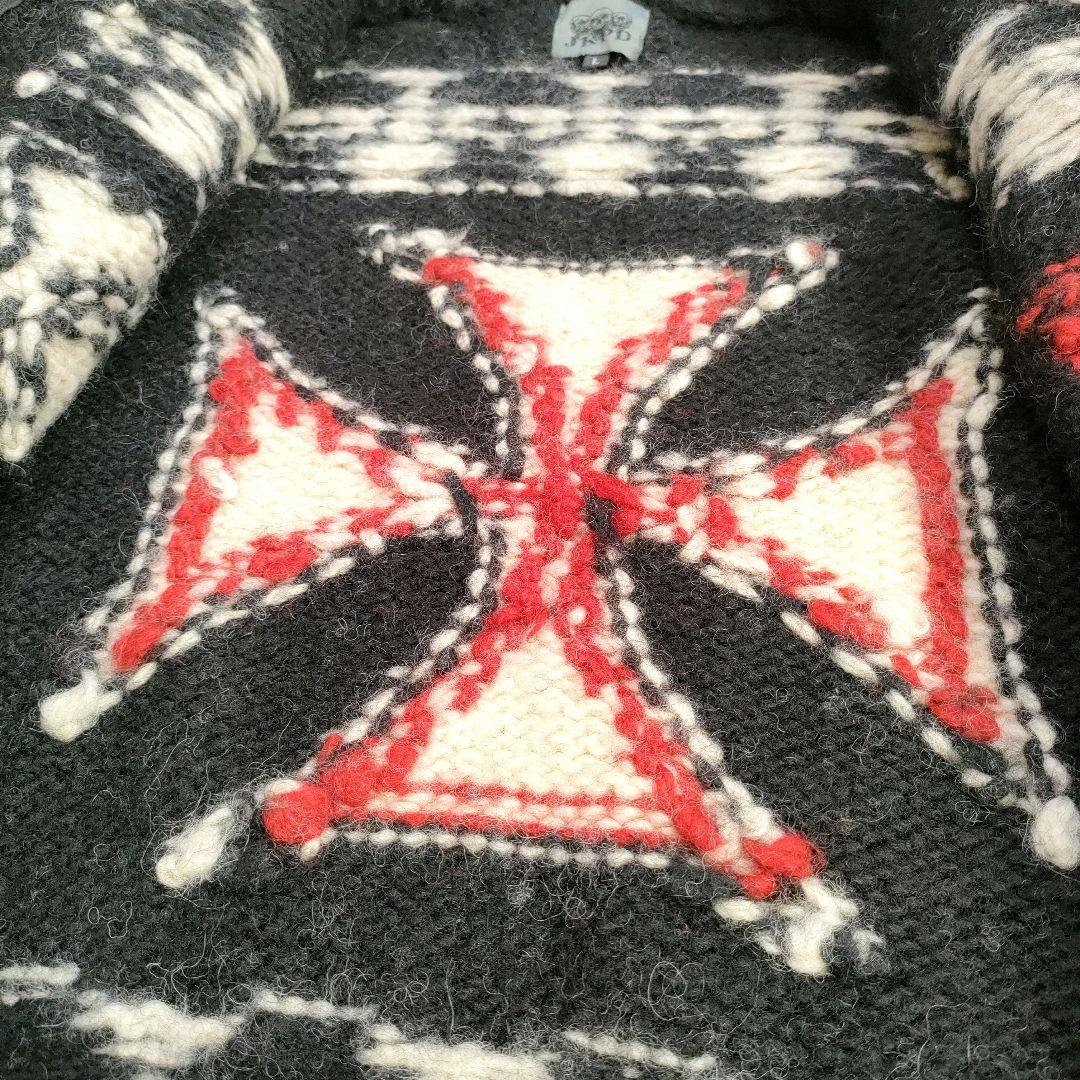 JKPD ジャンキーパラダイス カウチンニット スカル柄 肉厚 クロス