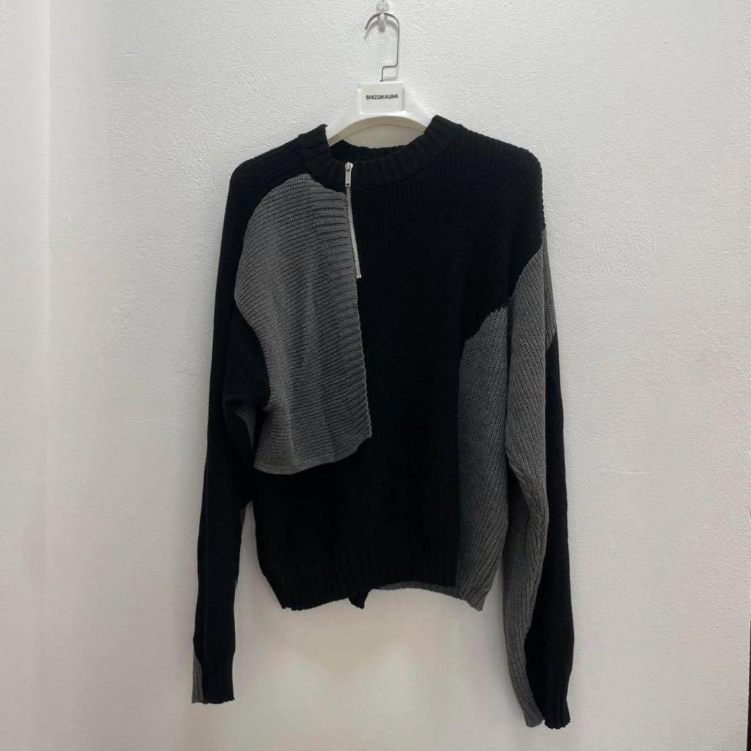 21SS Heliot Emil ニット HELIOT EMIL (エリオット・エミル) ロゴインターシャ クルーネック