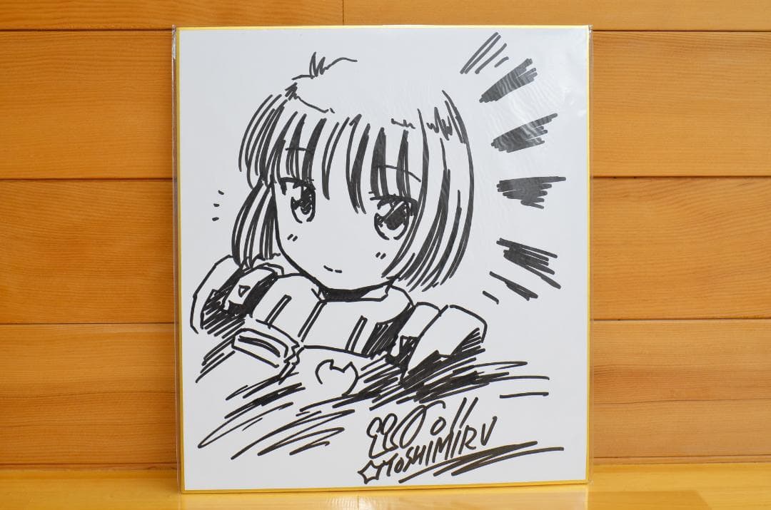 手書きイラスト（直筆）色紙　メタルスレイダーグローリー　キャティ/ ☆よしみる RT @yoshimiru_SS: 『パイロットスーツに着替えて歩いて登場のキャティ