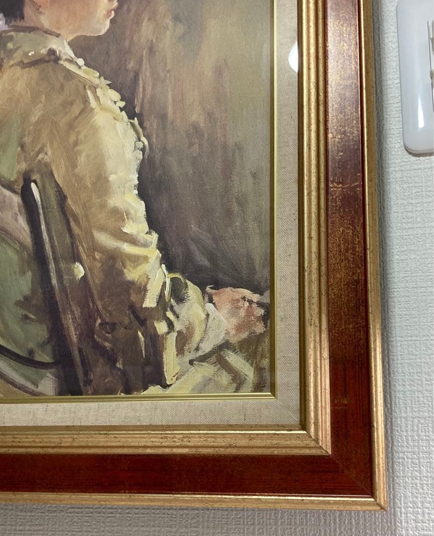 ⭕*️様 最終値下げ/小磯良平『帽子の女』油彩画 (人物画) 複製画 / F3