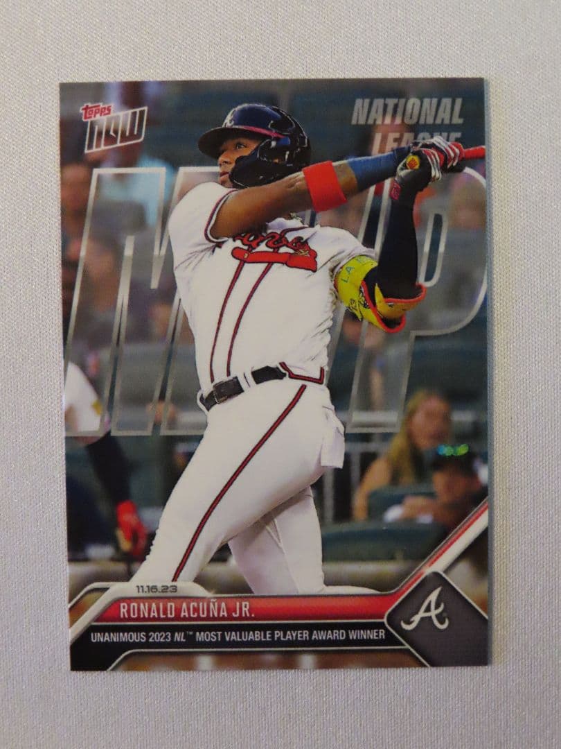 topps now アクーニャJr. Acuna Jr OS-17 MVP 17 Ronald Acuna Jr. 2023 MLB TOPPS NOW Card OS17 - Purple Parallel