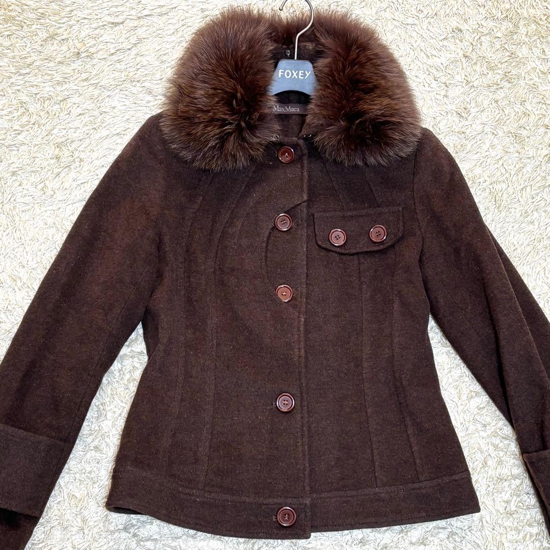 MaxMara 　マックスマーラ　 カシミア　 ジャケット　ブラウン　Mサイズ Max Mara（マックスマーラ） カシミアコート JERRY 大きいサイズあり