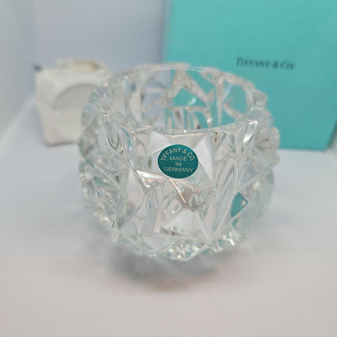ティファニー TIFFANY クリスタル キャンドルホルダー 新品 花器