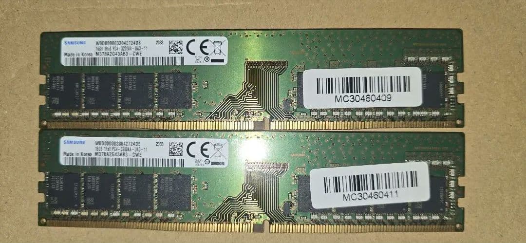 Samsung DDR4メモリー 16GB×2枚セット+おまけ付 SAMSUNG（サムスン） SAMSUNG製 メモリ SODIMM 16GB DDR4 2RX8 PC4
